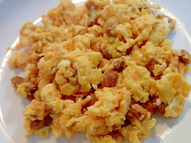 ❤ドライ納豆とおかかの炒り卵❤