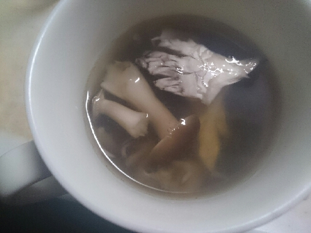 梅昆布茶できのこ汁