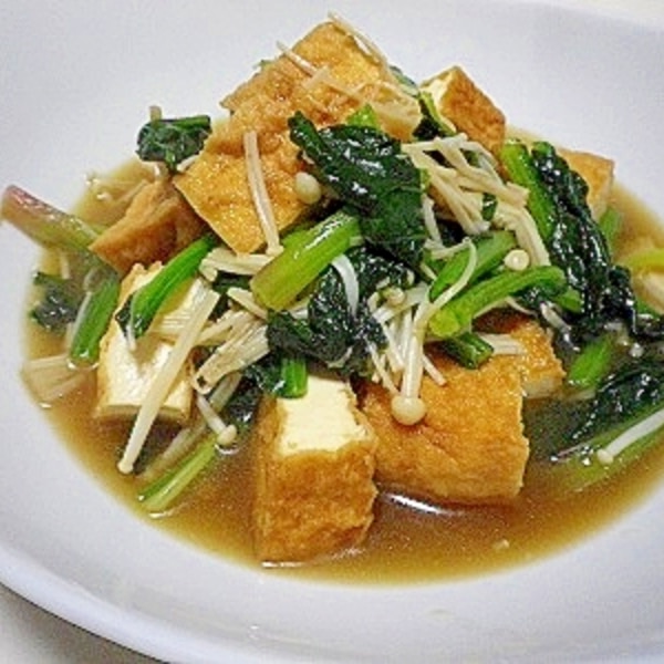 厚揚げとほうれん草とえのきの煮びたし レシピ 作り方 By Time 楽天レシピ 厚揚げとほうれん草とえのきの煮びたし レシピ 作り方 By Time 楽天レシピ