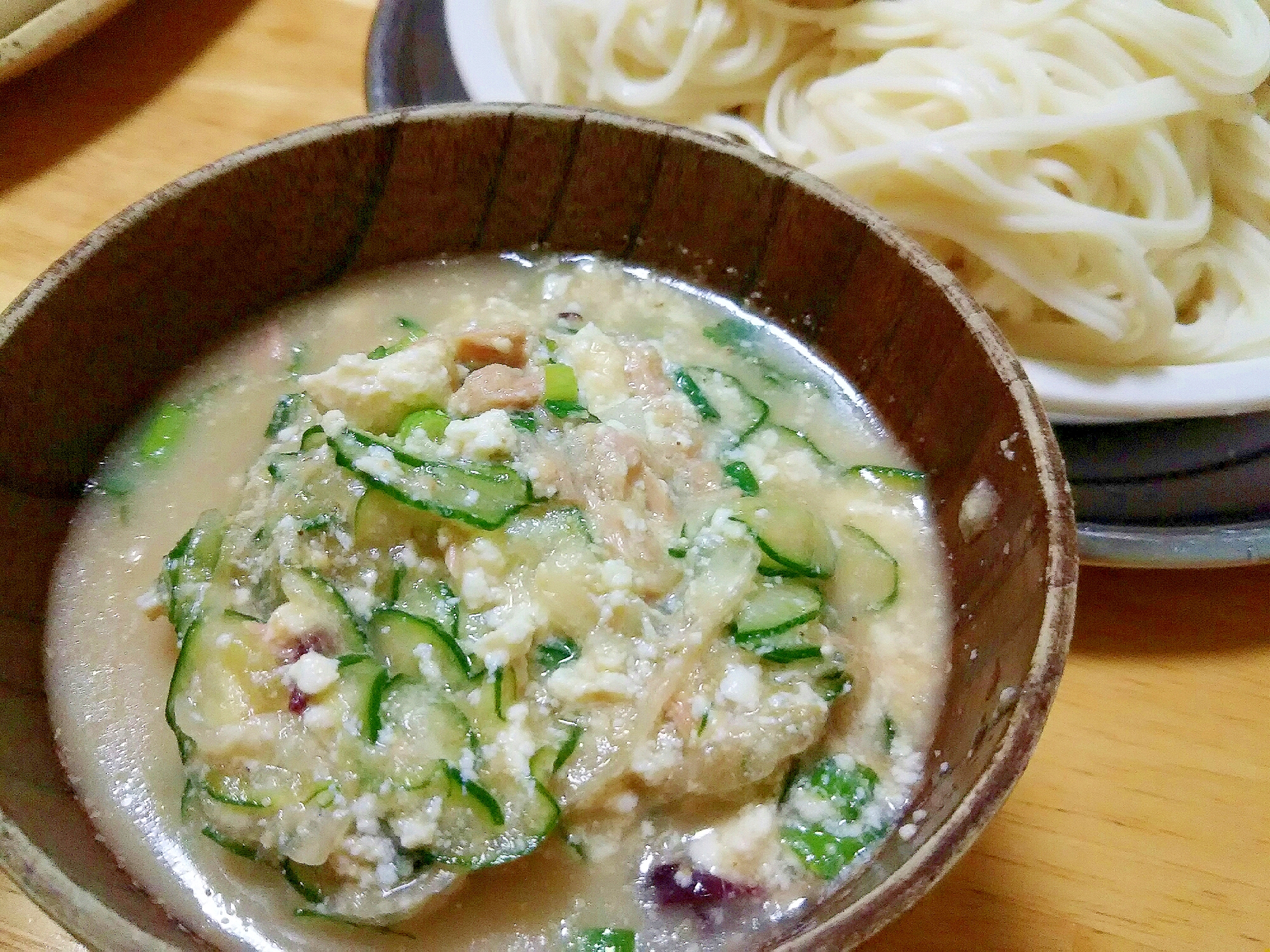 冷や汁deボリューム満点そうめん