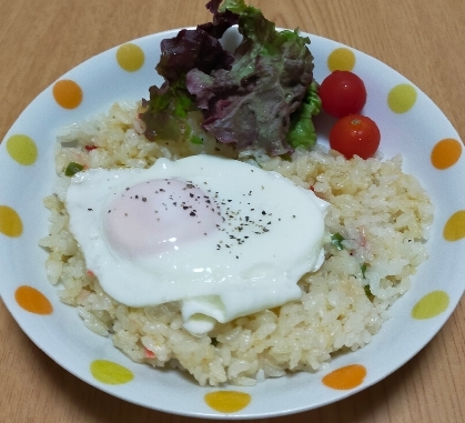 炊飯器で☆野菜入りカニピラフ