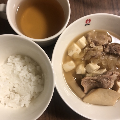 豚小間とエリンギの肉豆腐