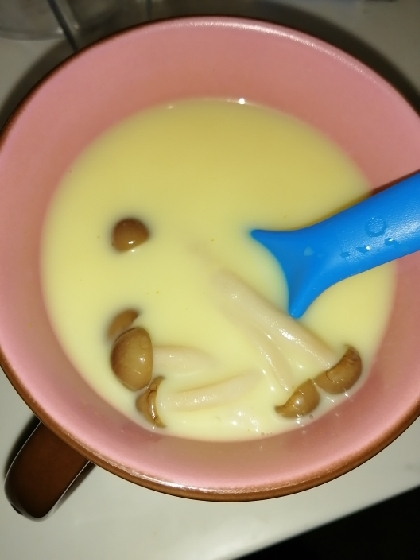 きのこと鶏の豆乳カレースープ