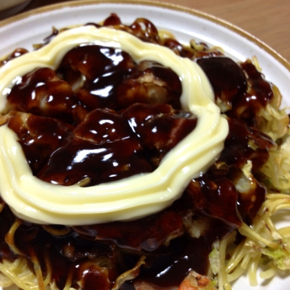 焼きそばと一緒に焼きました((*´∀｀*))とっても美味しかったです♡ごちそうさまでした