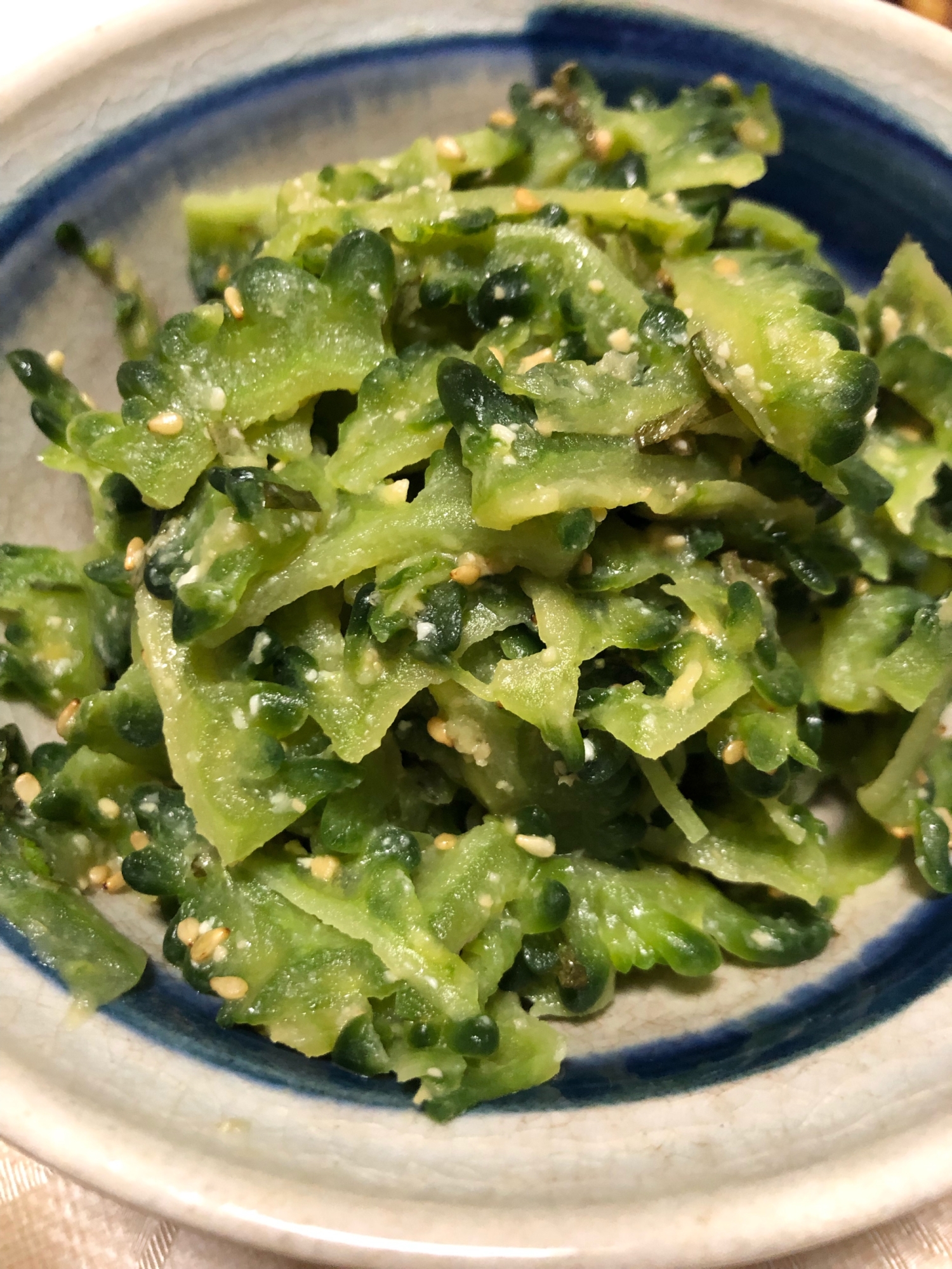 苦くなーい！ゴーヤの胡麻味噌和え