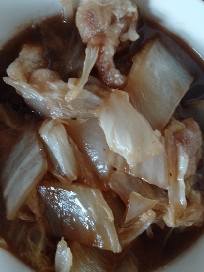 鶏肉と白菜の味噌炒め