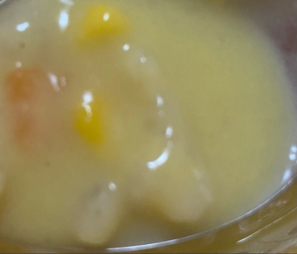 離乳食中期 野菜のコーン豆乳スープ