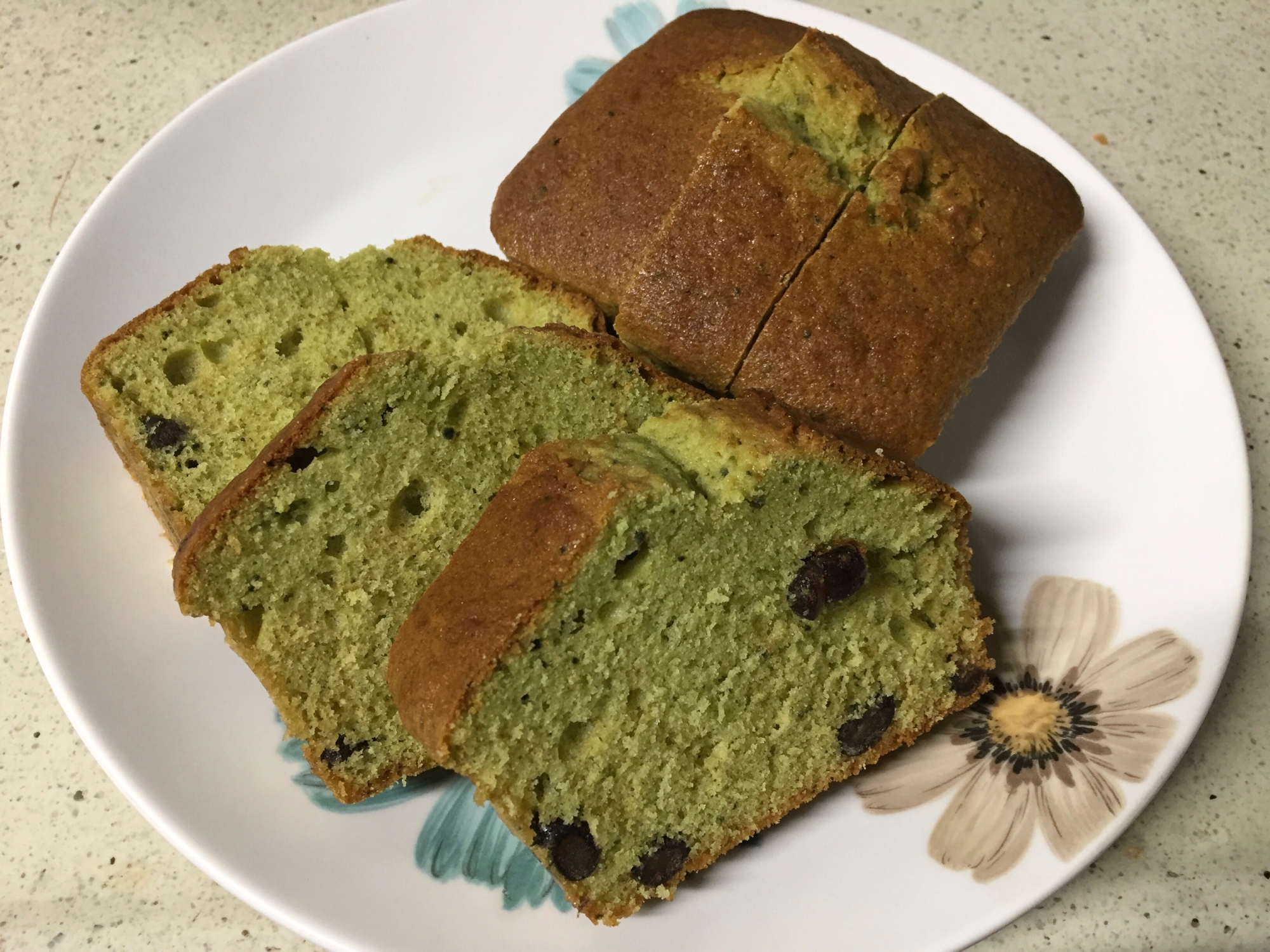 ＨＭで作る抹茶と甘納豆のパウンドケーキ