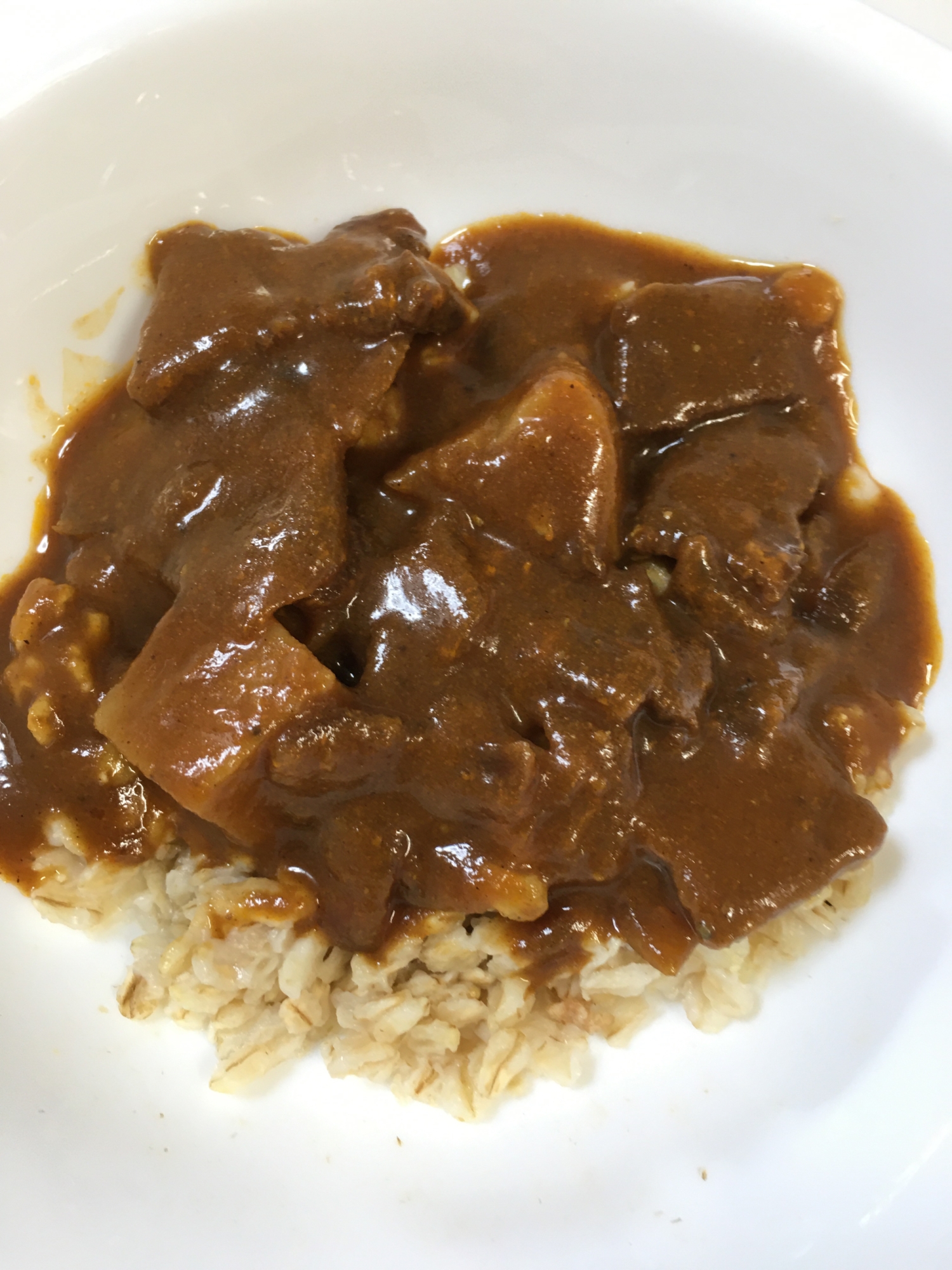 バター風味のオートミールのカレー