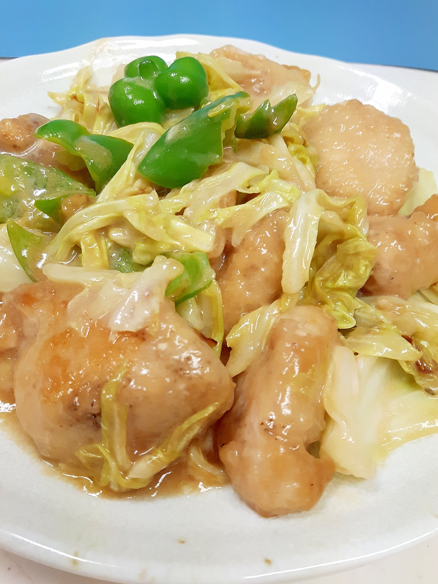 簡単 鶏むね肉 キャベツ ピーマンのオイマヨ炒め レシピ 作り方 By Acchan66 楽天レシピ 簡単 鶏むね肉 キャベツ ピーマンのオイマヨ炒め レシピ 作り方 By Acchan66 楽天レシピ