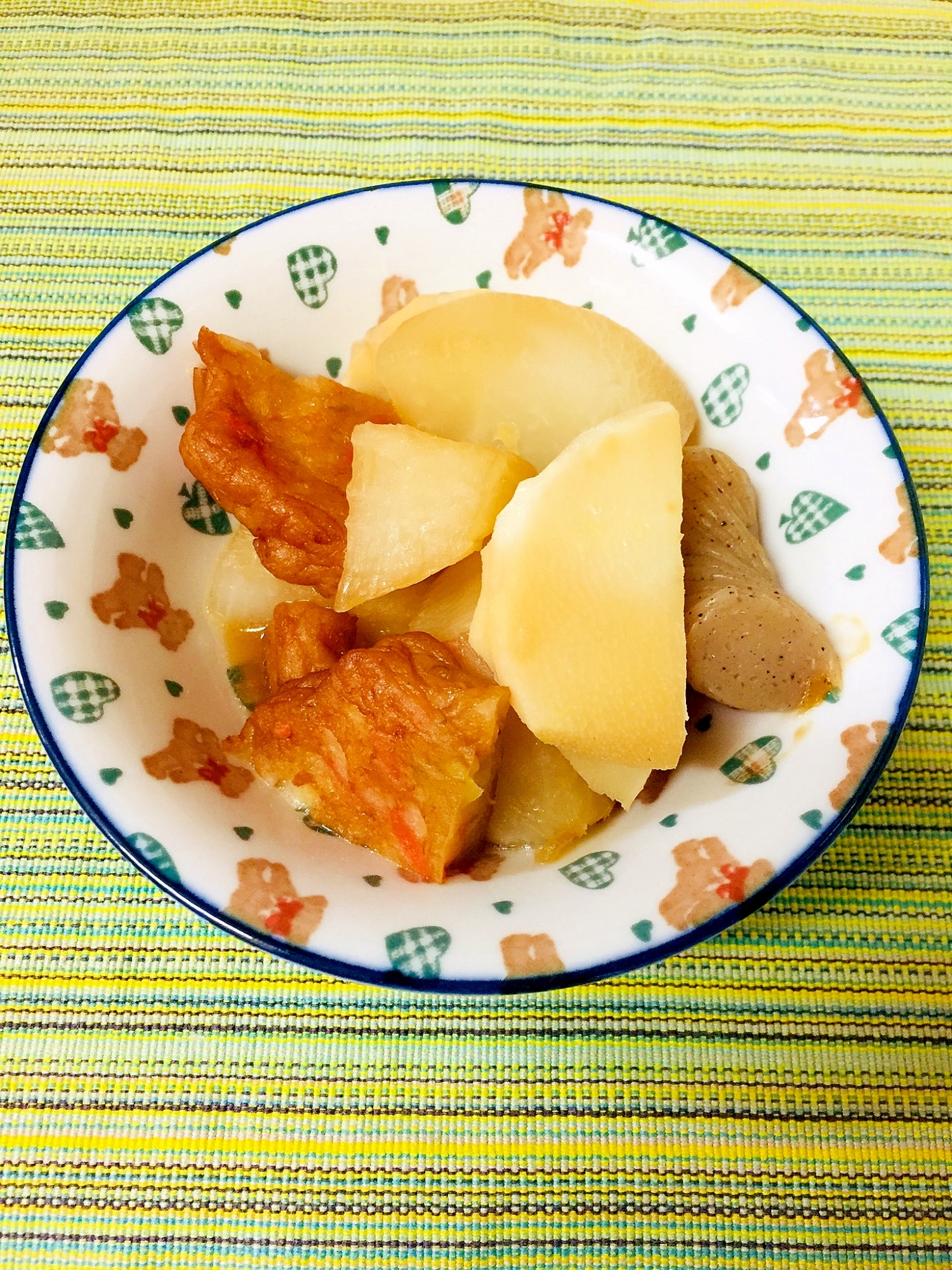 たけのこと大根とこんにゃくさつま揚げの煮物