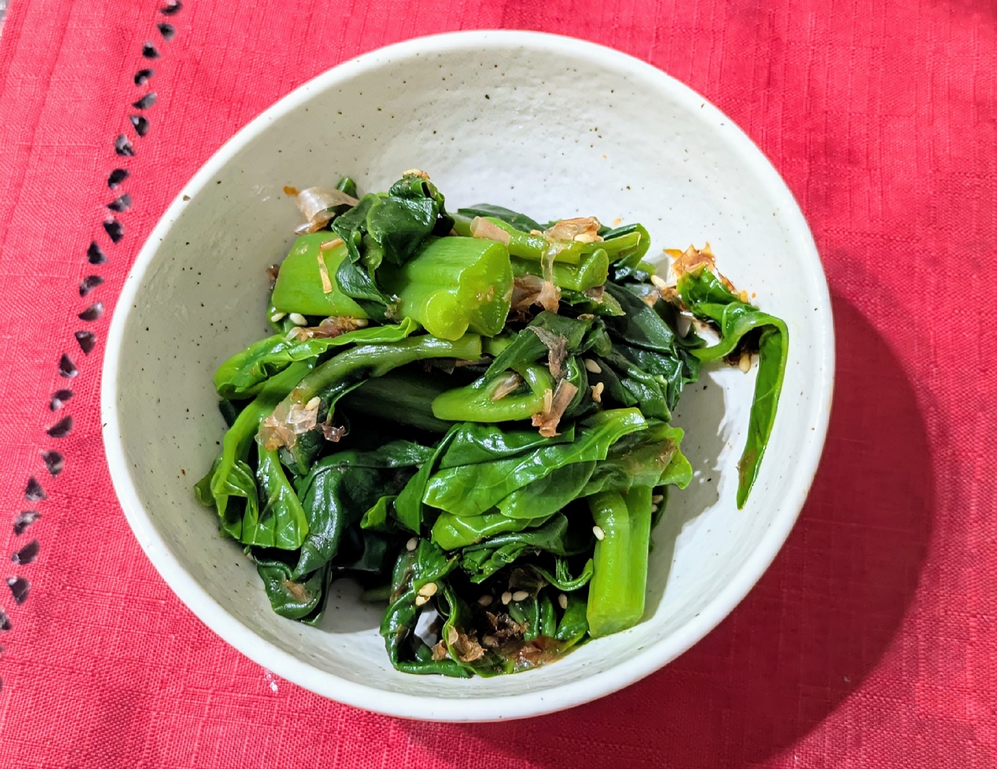 【副菜】ツルムラサキのおかか和え