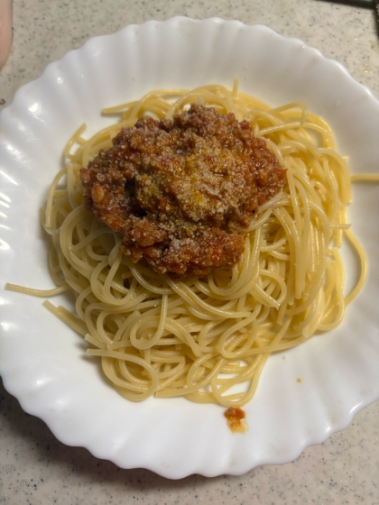 昭和の喫茶店風味なミートソーススパゲッティ