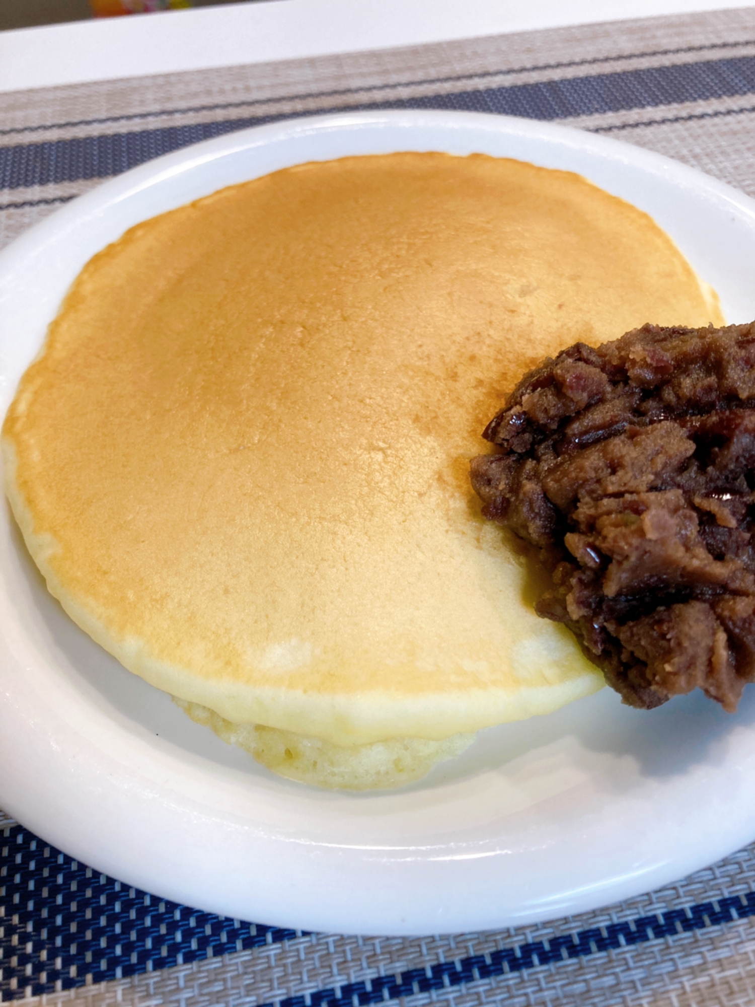 ホットケーキあんこ添え♡