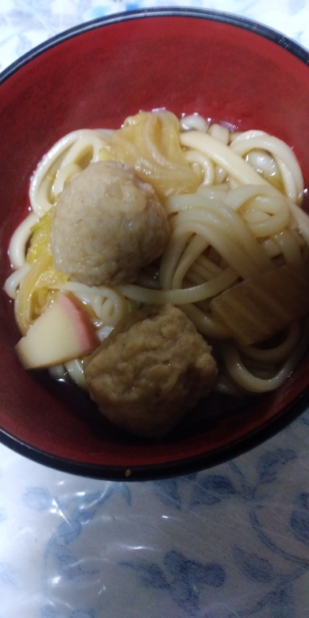 鍋つゆのもとを使った、うどん!