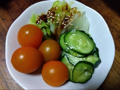 トマトと生野菜のサラダ