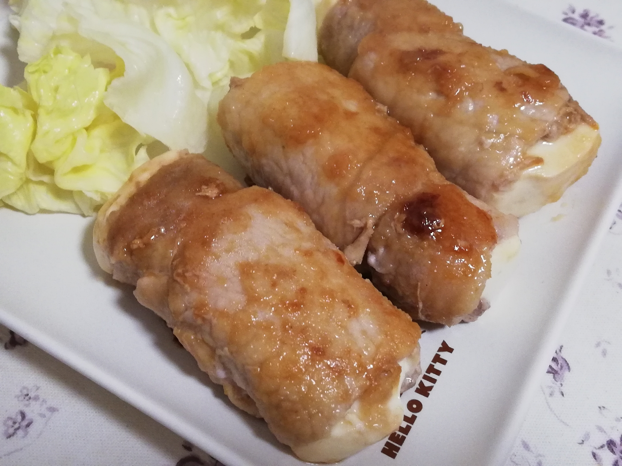 豚ロースで豆腐の生姜焼き風♪簡単肉巻き