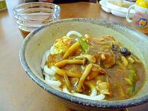 ランチに！おでんのスープで！カレーうどん☆