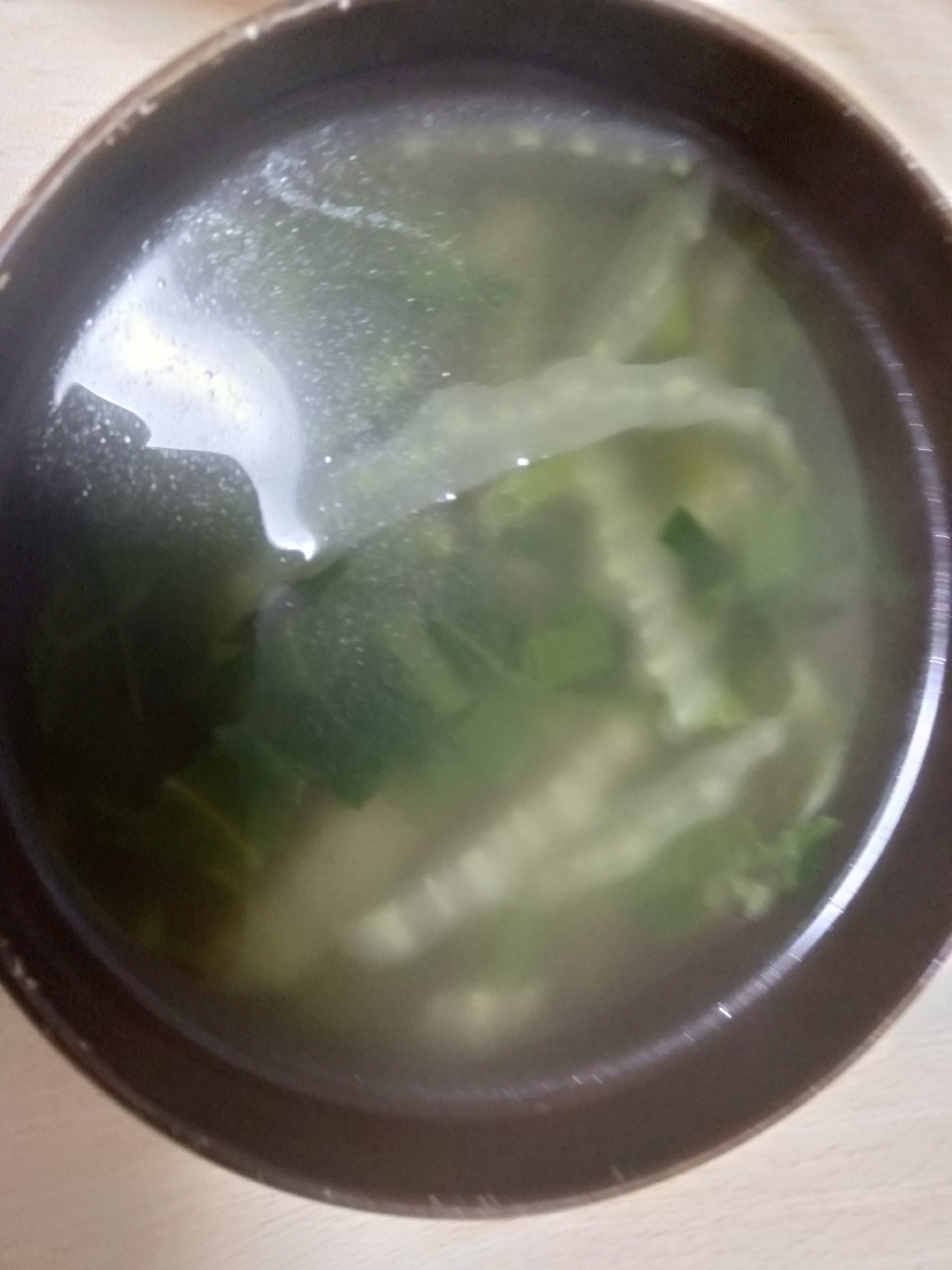 ニラ白菜のコンソメスープ