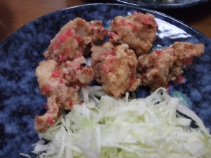 紅しょうが決め手でーす☆鶏肉の天ぷら