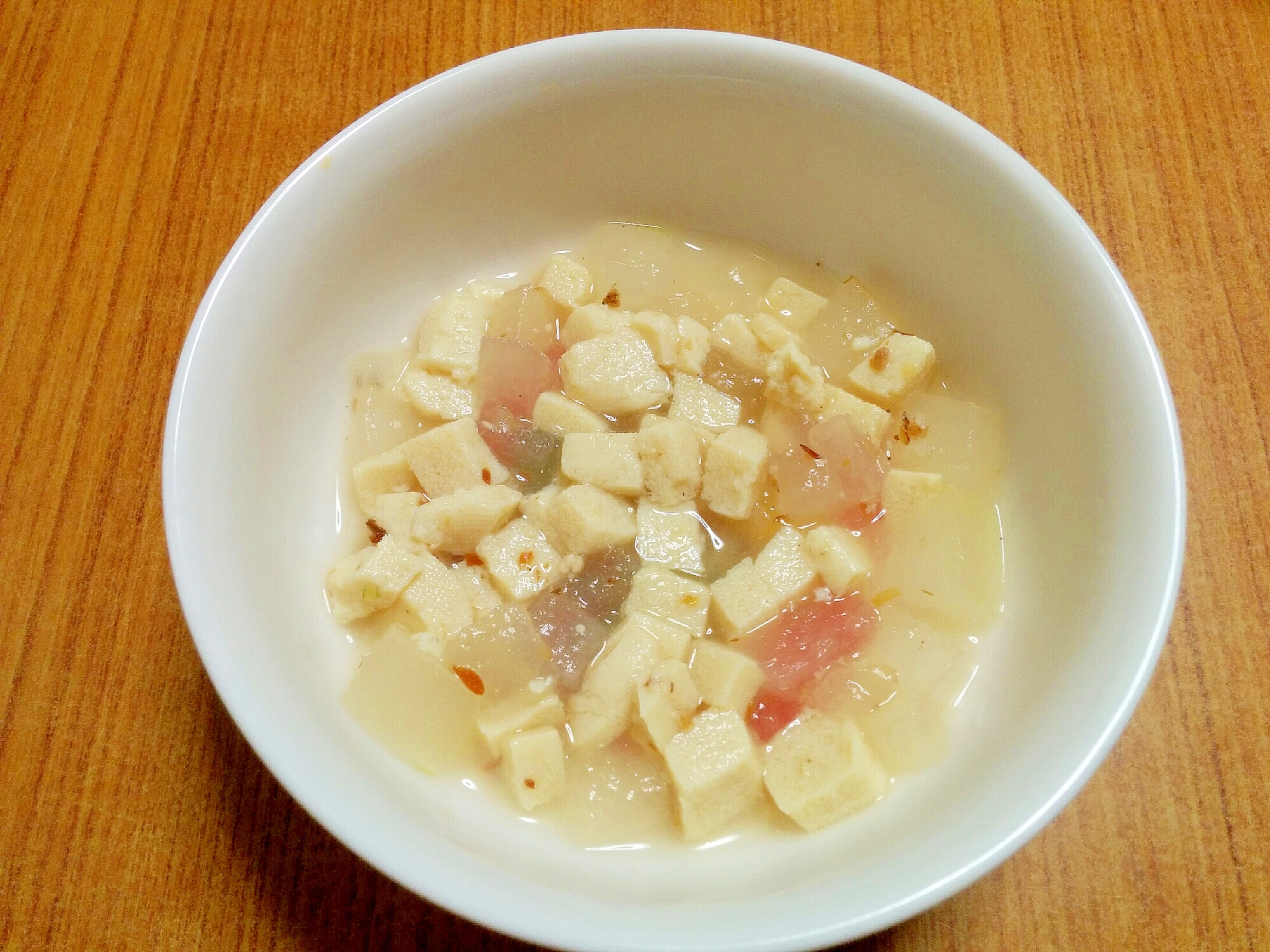 【離乳食】冬瓜と高野豆腐の味噌汁