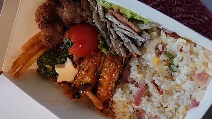お弁当用に作った　｢ベーコンと卵の簡単チャーハン」