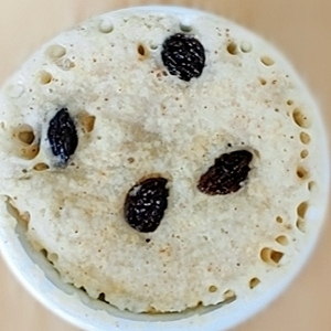 レンジで✿アップルシナモン♡レーズンの大麦蒸しパン