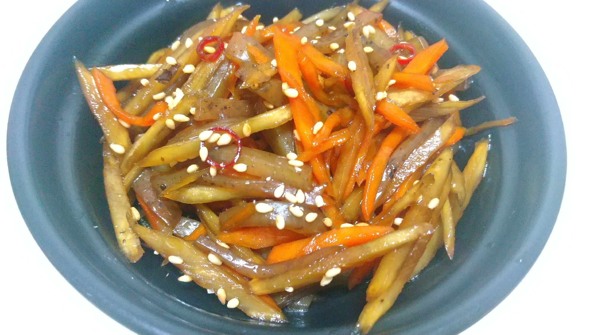 こんにゃくにんじんゴボウのきんぴら