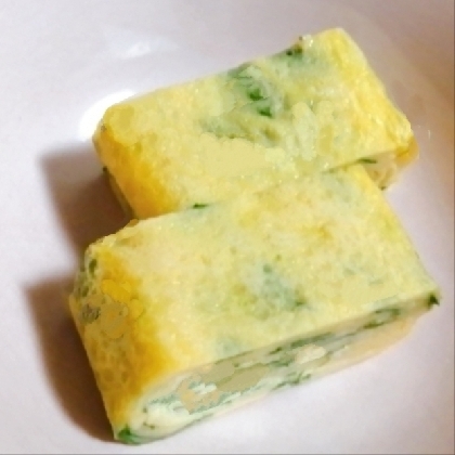 ネギとチーズの卵焼き♡