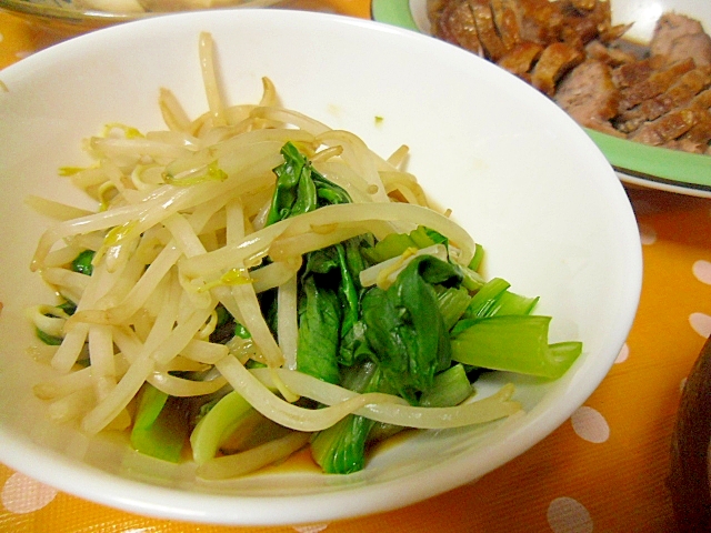 もやしとチンゲン菜のだし醤油びたし