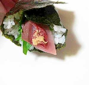 ブリを梅で！手巻き寿司