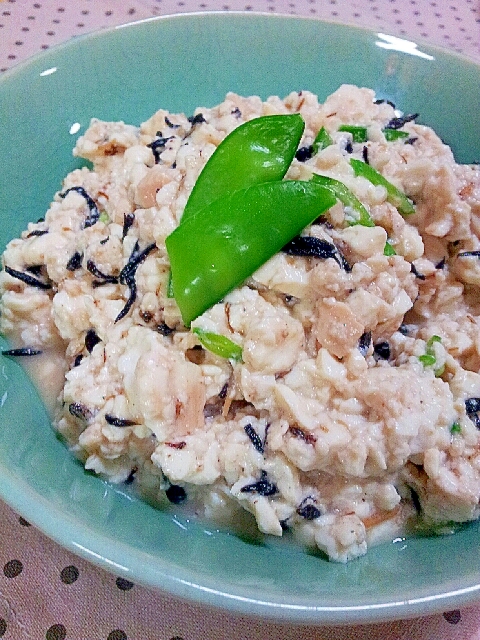 ✿ひじきの煮物の残りで❤豆腐の白和え