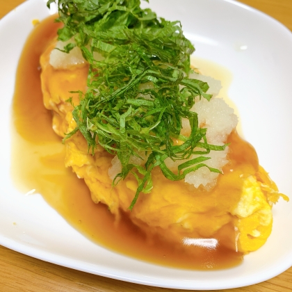 大皿メニュー！だし巻き卵の大根おろしあんかけ