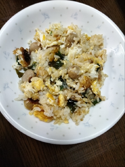 大根葉とウインナーの卵炒飯