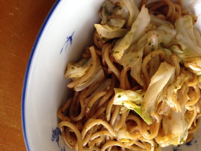 ごま油が、隠し味⁈ソース焼きそば(*^^*)