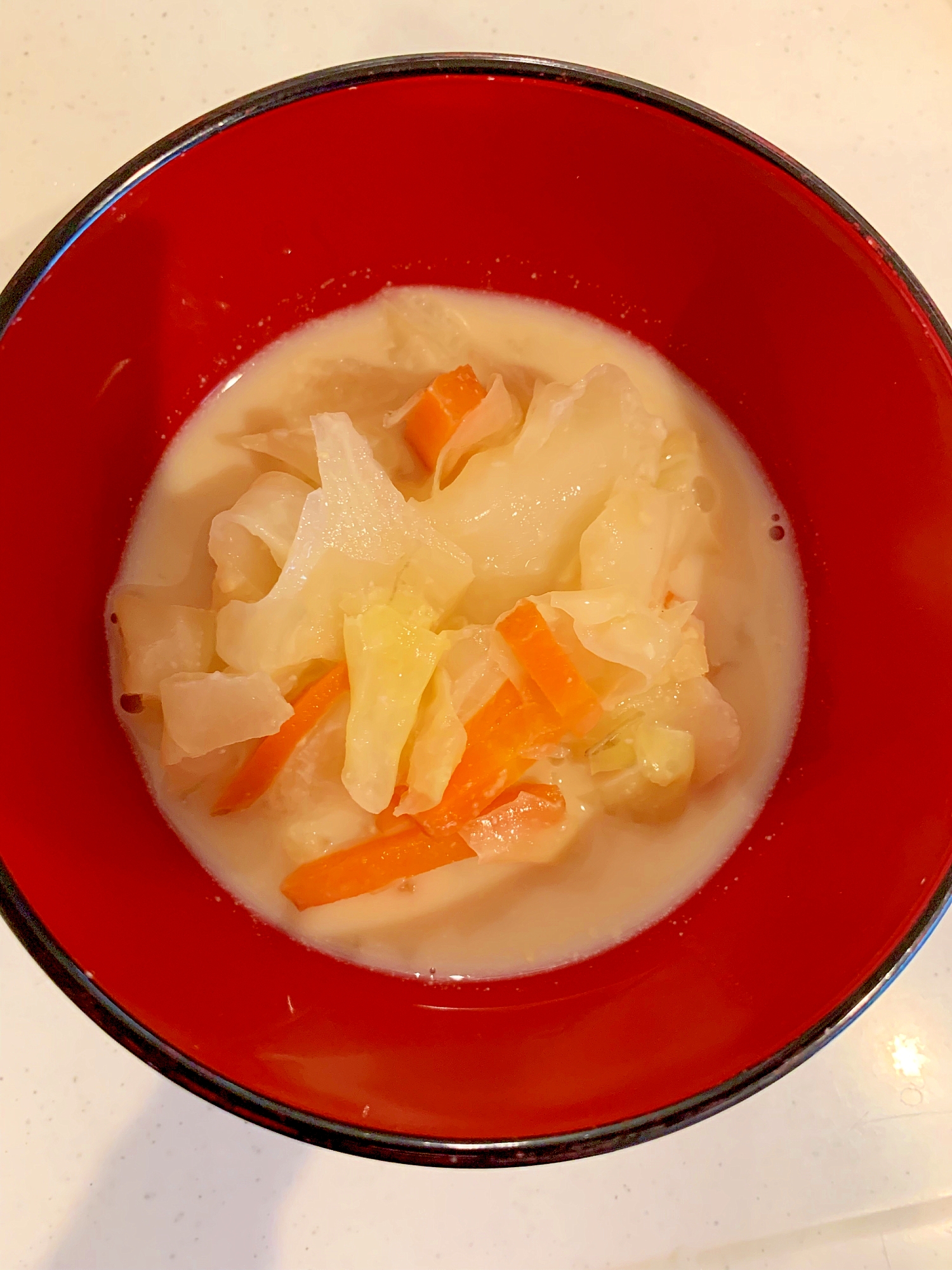 キャベツたっぷり豆乳スープ