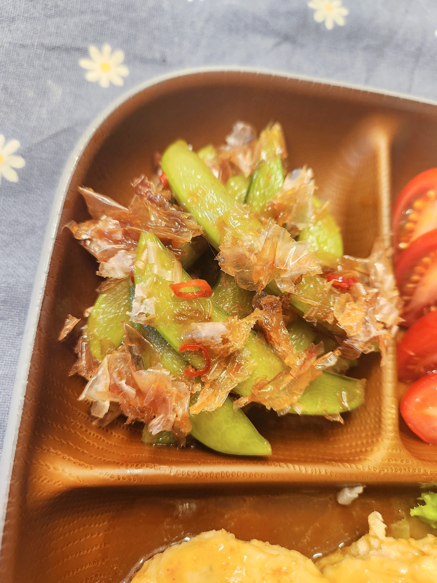 【おつまみ】スナップエンドウの甘辛炒め