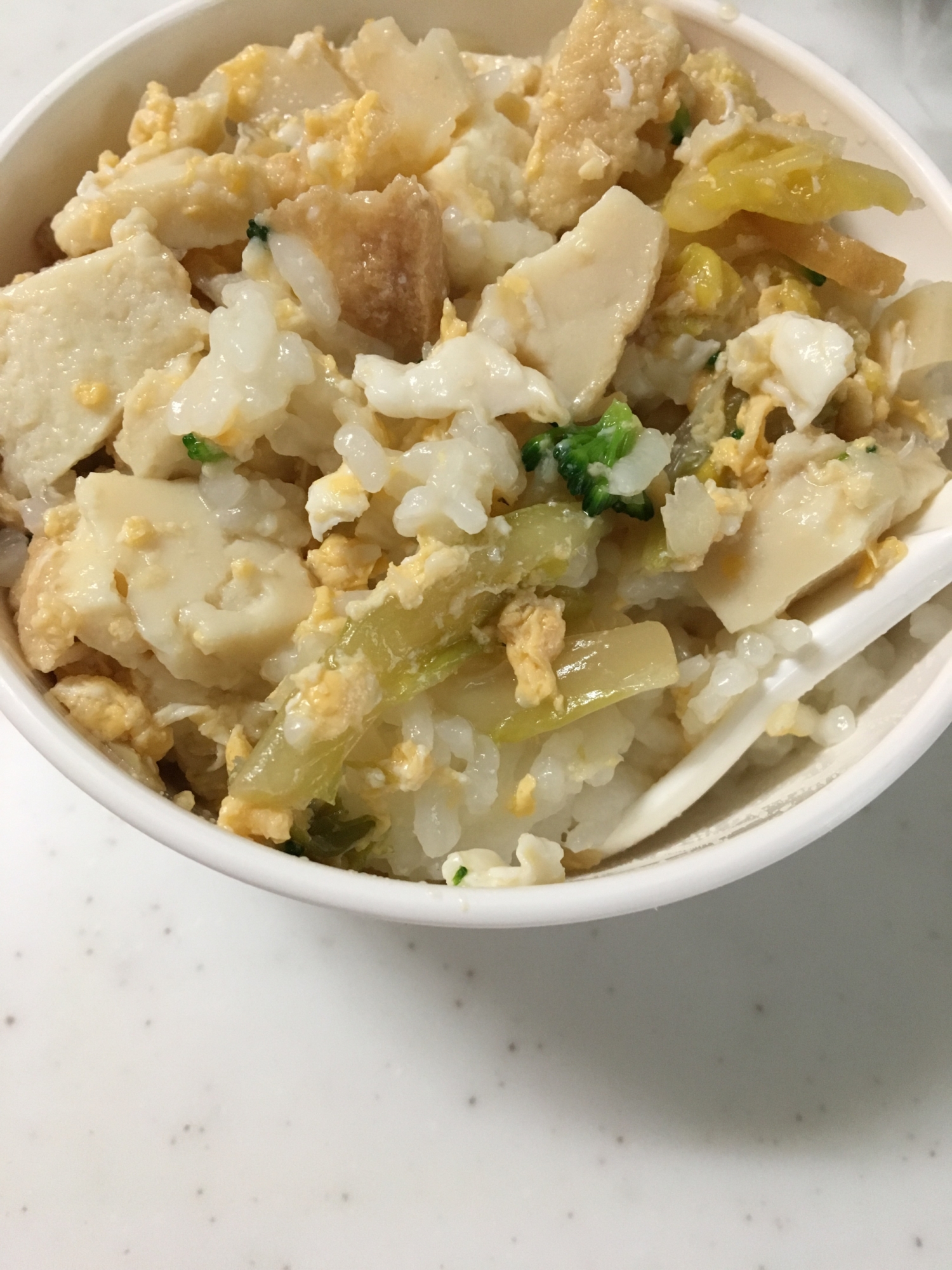 離乳食後期☆厚揚げ豆腐の玉子丼(*^^*)☆