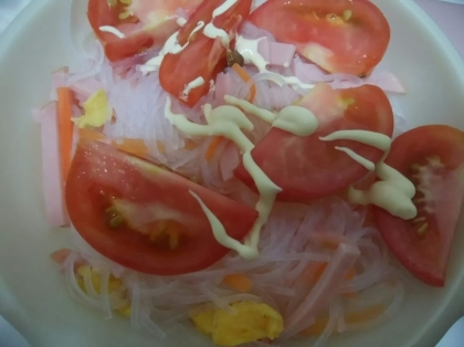 トマトと卵　春雨サラダ