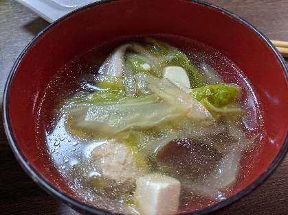 栄養満点！野菜たっぷり♪鶏団子スープ鍋