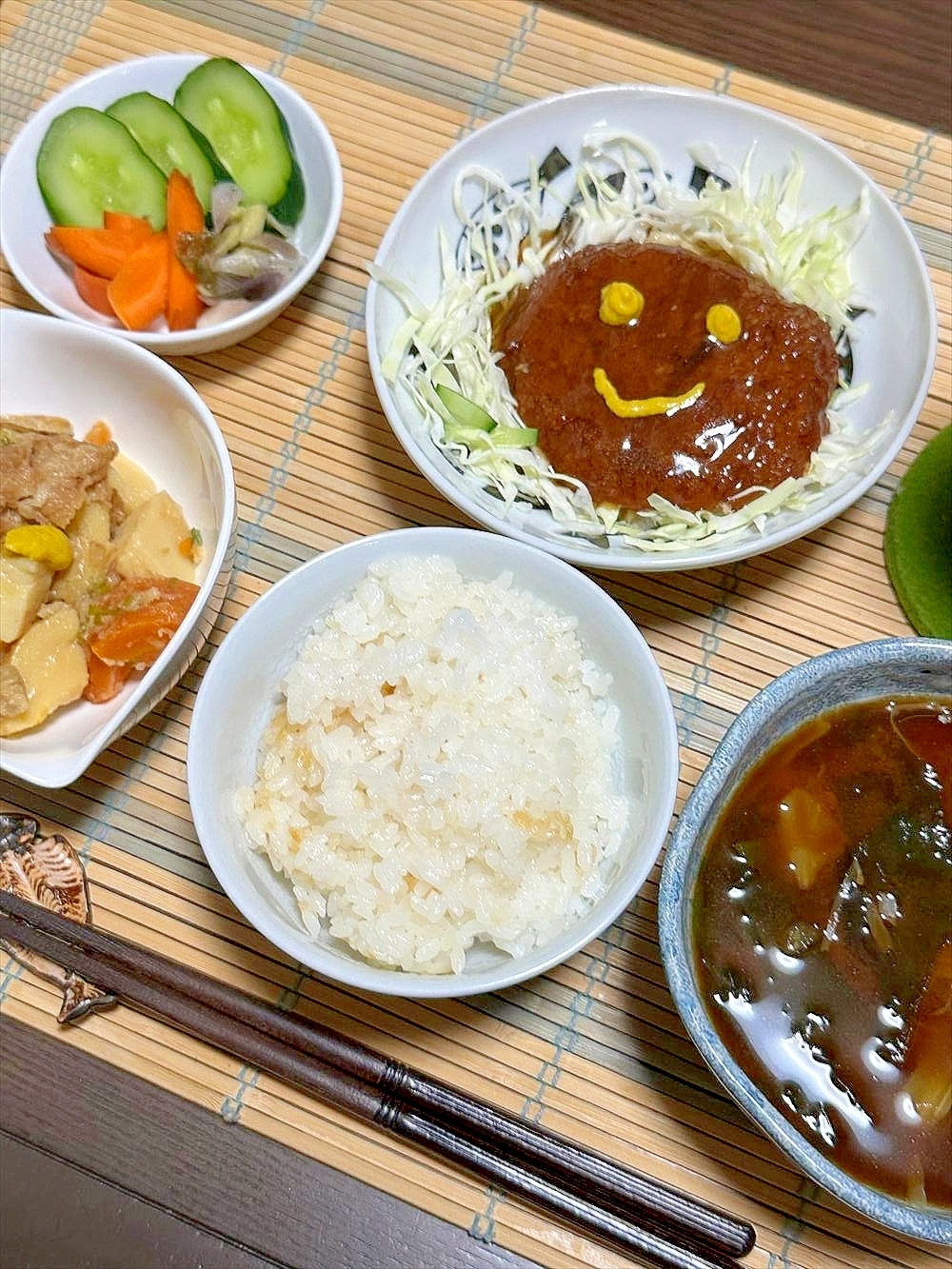 高圧2分のところをもう1分！おこげご飯とお味噌汁♪