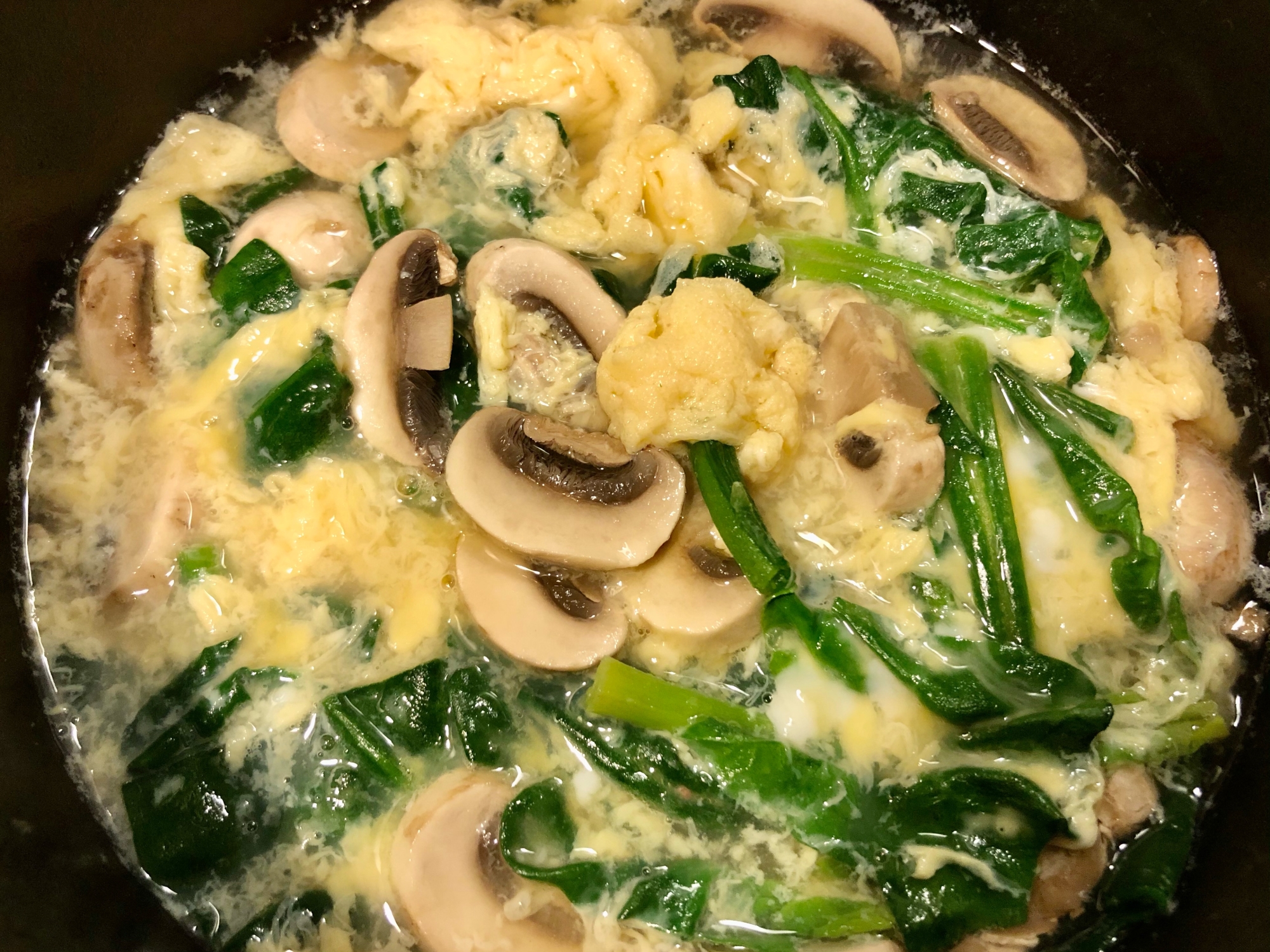 簡単副菜 きのことほうれん草の白出汁たまごスープ レシピ 作り方 By St1225 楽天レシピ 簡単副菜 きのことほうれん草の白出汁たまごスープ レシピ 作り方 By St1225 楽天レシピ