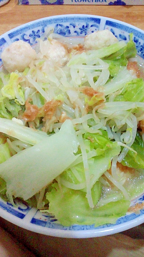 男の自炊料理。野菜と肉団子のお鍋です。ふたりまえ。