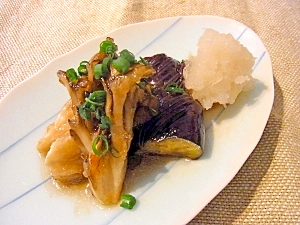 ちょっとヘルシー 舞茸と秋なすの揚げ浸し風 レシピ 作り方 By Naokoji0912 楽天レシピ