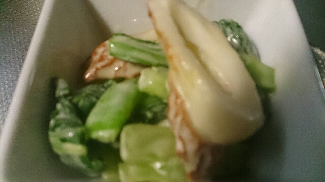 小松菜とちくわのワサビマヨネーズ和え
