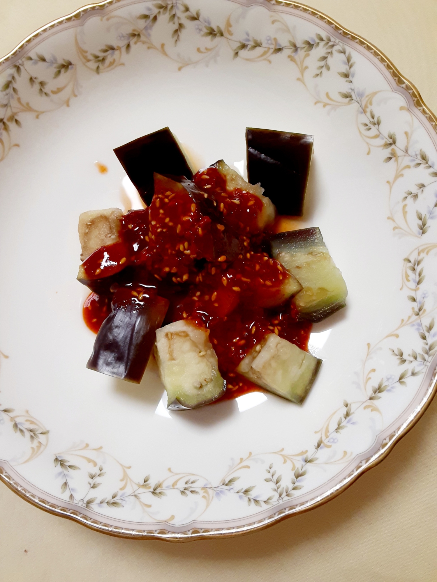 茹で茄子■韓国風味噌■