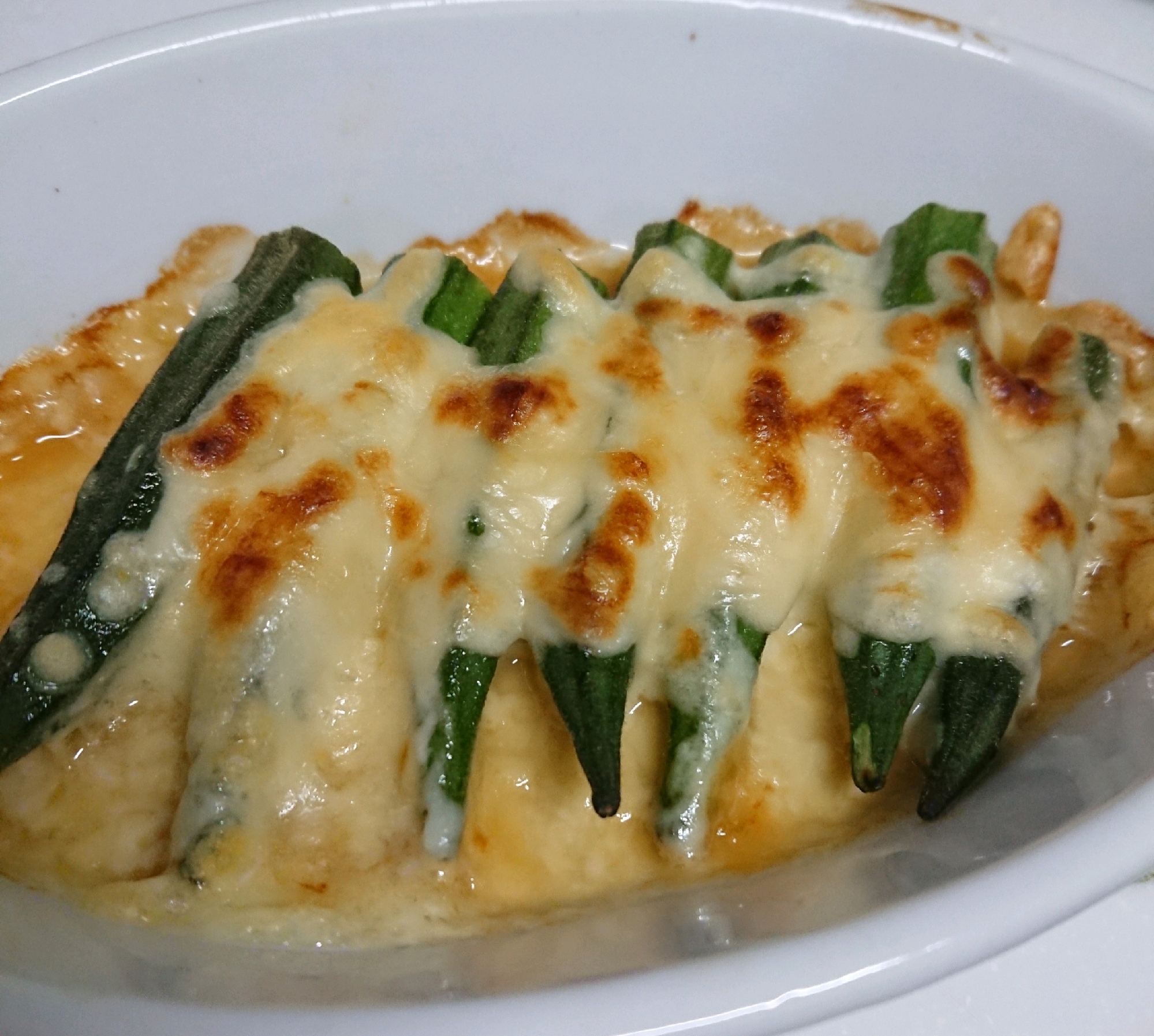 ほったらかし!おくらのチーズ焼き