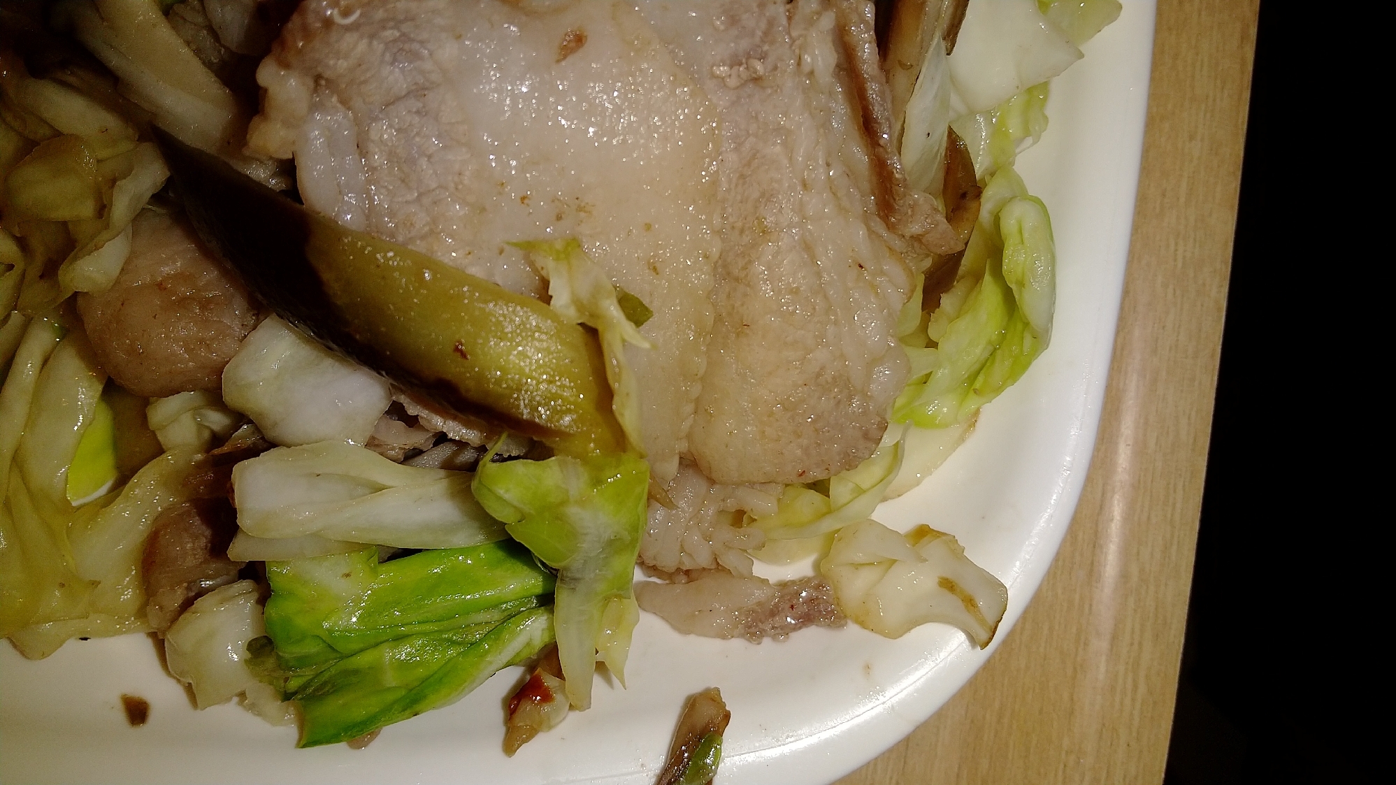 豚バラ肉と残り物で簡単野菜炒め