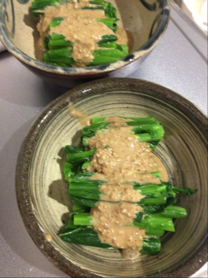 アスパラ菜はじめて食べました！胡麻マヨがよく合いますね！また作ります♪