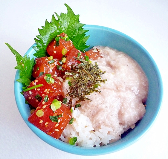 まぐろ漬け山かけ丼